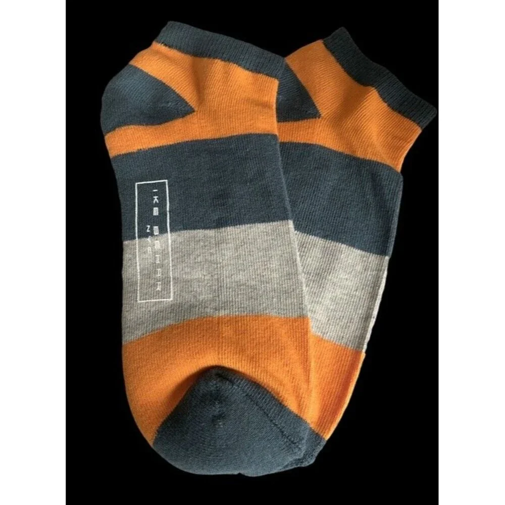Ike Behar Mens No Show Low Socks High-Performance IkeTek Striped Sea Moss 10-13